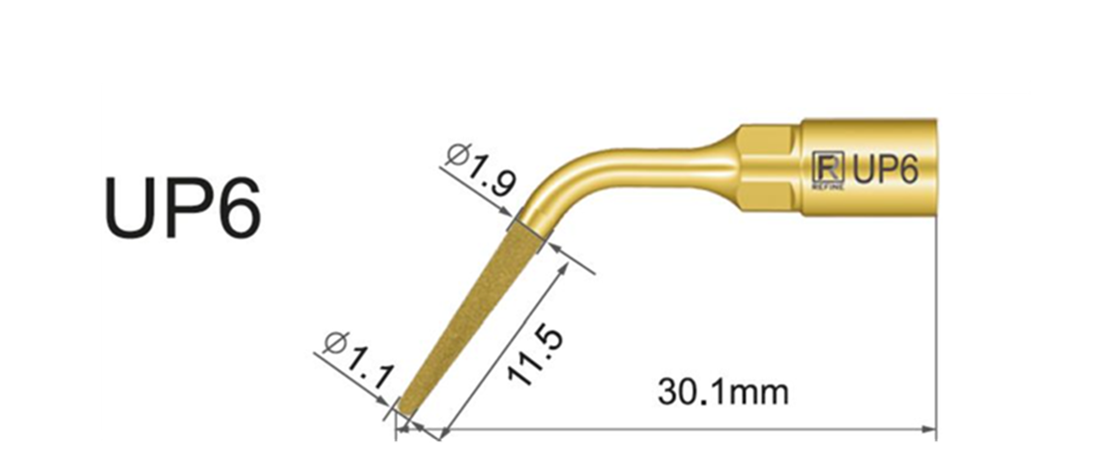 UP6 Spitze für Parodontalchirurgie – filigran & schonend | kompatibel mit Mectron®